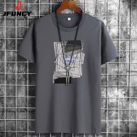 Jfunny เสื้อยืดผู้ชายผ้าฝ้ายโอเวอร์ไซส์สำหรับฤดูร้อน2023เสื้อยืดลำลองสำหรับผู้ชายทันสมัยหลวมระบายอากาศได้ดีเสื้อยืดแขนสั้น