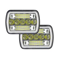 ไฟหน้ารถ2ชิ้น7X6นิ้ว500W,ไฟหน้ารถไฟหน้ารถมอเตอร์ไซค์แบบ LED H6054 H6014 6052 6053หัวสี่เหลี่ยมสำหรับ Chevy Dodge โตโยต้านิสสัน Chevy Jeep/gmc/ford/chevrolett/ มี5รุ่น X 7นิ้ว (7X6นิ้ว) ไฟหน้าสต็อก