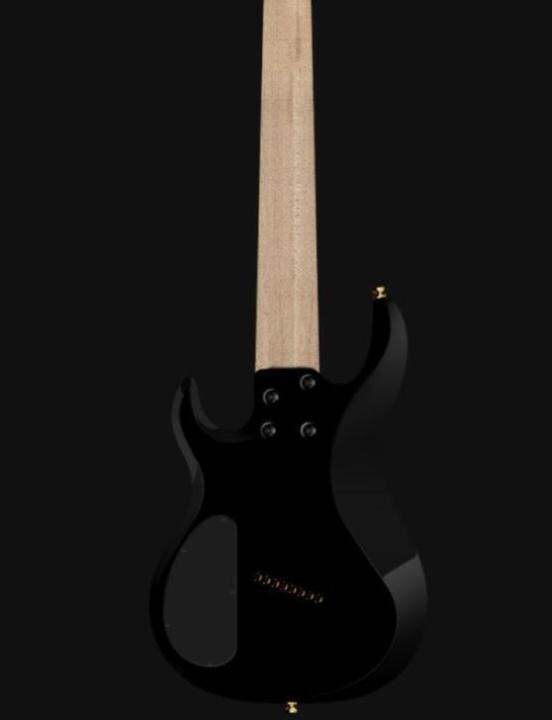 Custom 8 String Fanned Fret Electric Guitar 24 Frets Matte Black Guitar