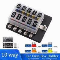 【YF】❀۞✈  10 Ways Fuse With Indicator 10Ways Car Holder 12V 32V Screw Binding Boat