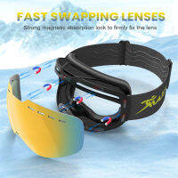 Professional Ski Goggles Magnetic Quick-Change Double Layers Anti-fog UV400 Snowboard Glasses for Men Women Skiing Snow Goggles