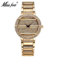 【JH】 European-style business quartz watch imported movement alloy diamond double button steel buckle fashion