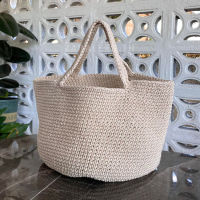 knit - พร้อมส่ง กระเป๋าถัก กระเป๋าสาน สไตล์มินิมอล Tote bag, handmade 100%