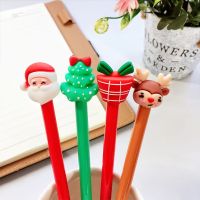 24 Pcs Cute Elk Christmas Tree Carbon Creative Gift Gel Pen Cartoon Creative Office Supplies Pen Wholesale