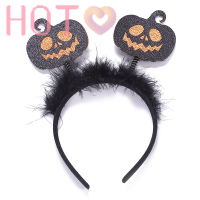 Hot? ที่คาดผมฮาโลวีน Kuromi Goth สายรัดผมโครงกระดูกปีศาจฟักทองตลกที่คาดผมคอสเพลย์ผู้ใหญ่อุปกรณ์ตกแต่งผม