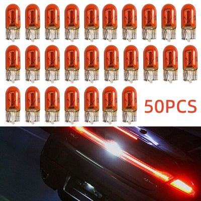 【CW】50pcs 50Pcs Side Indicator Capless 12V 5W 501 T10 W5W Amber Orange LED Car Light Bulbs