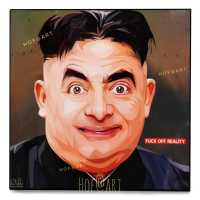 Kim Jong Un &amp; Mr. Bean Meme มีม คิมจองอึน มิสเตอร์บีน รูปภาพ​ติด​ผนัง​ pop art พร้อมกรอบและที่แขวน รูปภาพ กรอบรูป​​ ของขวัญ แต่งบ้าน