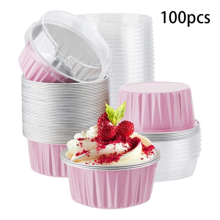 Cupcake Liners Muffin Liners, 100pcs Aluminum Foil Mini Baking Cups  Disposable Muffin Tin Cups Dessert Baking Cups Holders Cupcake Wrapper Cups  for