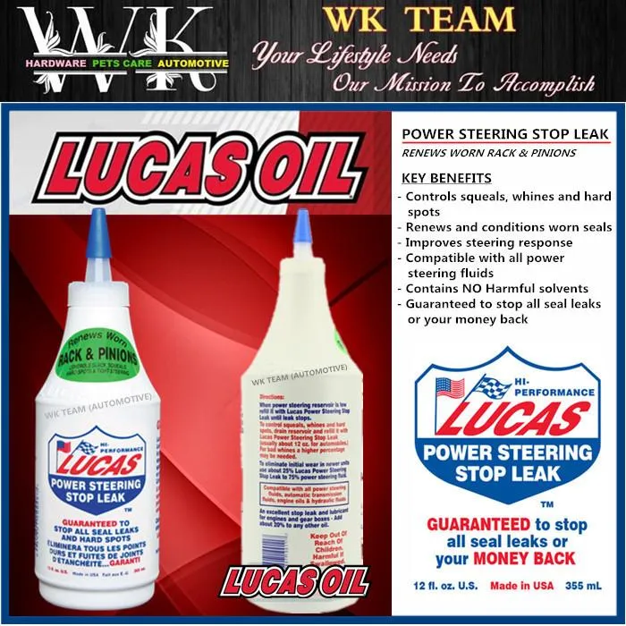 Lucas Power Steering Stop Leak 355ML (For 1 Bottle) Lazada