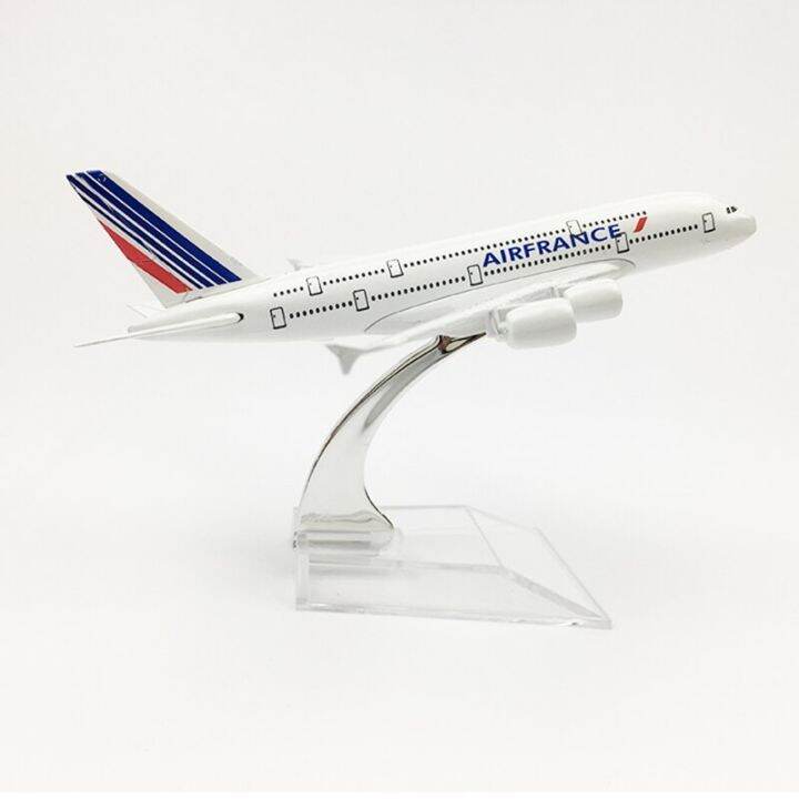 16ซม-เครื่องบินแอร์ฟแรนซ์แอร์บัส-a380เครื่องบินจำลองโลหะขึ้นรูปเครื่องบินของขวัญสำหรับสะสม