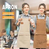 【hot sale】﹍ D13 Ready Stock 2023 New Aprons Customized Logo Catering Milk Tea Cake Shop Attendant Supermarket Work Apron Home Kitchen Apron