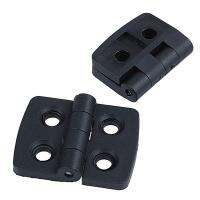 30Pcs Reinforced Black Plastic Door Hinges 40mm x 30mm