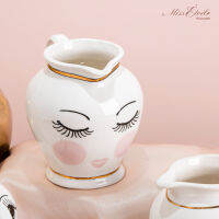 MISS ETOILE JUG TEAR BIG EYES AND DOTS : JU027 เหยือกนมเซรามิค ลายน่ารักๆ