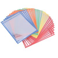 30 Multicolored Dry Erase Pockets,Oversize 10 X 13 Pockets,Perfect For Classroom Organization,Reusable Dry Erase Pockets,Teaching Supplies,30 Pack