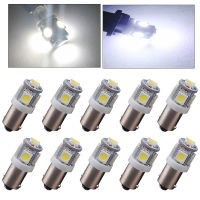 10PCS BA9S T11 H6W 363 5 SMD 5050รถ LED ภายในโคมไฟด้านข้าง Marker สำรองหางอ่านหลอดไฟประตูป้ายทะเบียน Light สีขาว