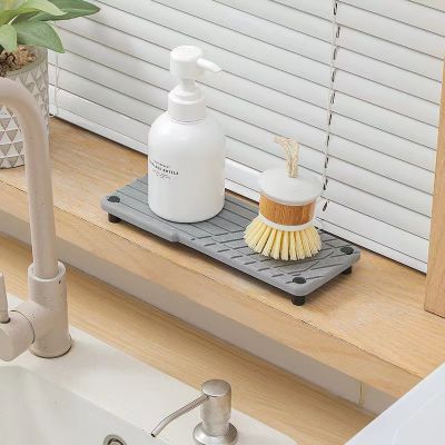 Diatom Mud Coaster ห้องอาบน้ำ Wash Counter Top Quick Drying Absorbent Moisture-Proof Kitchen Dry Pad Storage Supplies