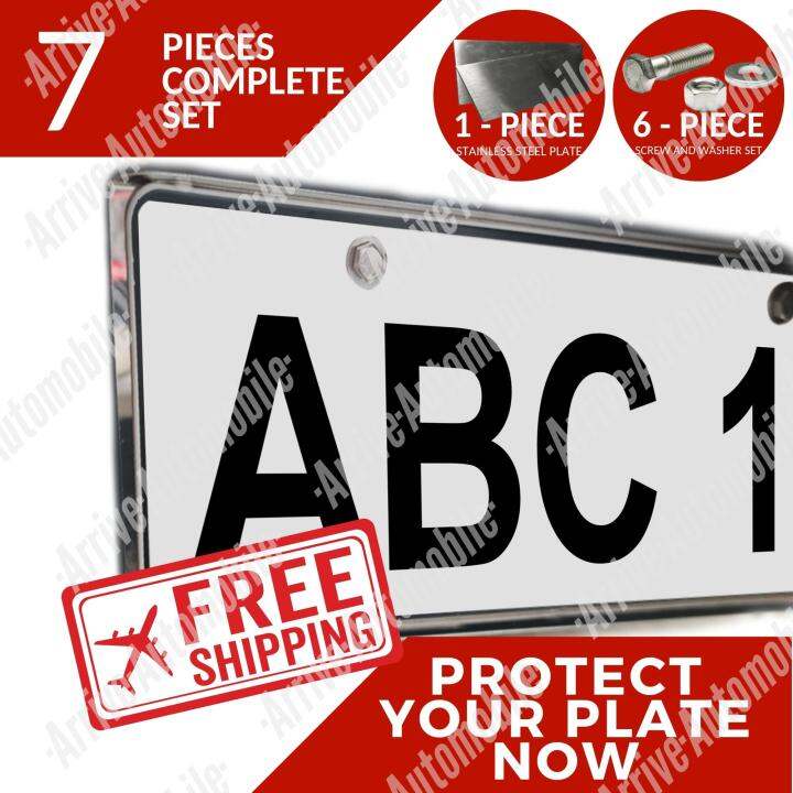 1pc STAINLESS CAR PLATE HOLDER, BRACKET WITH FREE BOLTS and NUTS for