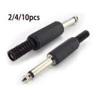 【CW】 6.35mm 6.5mm 2 Pole Mono Amplifier Plug 6.35 6.5 Pin Adapter Microphone Jack in Audio Connector for Headphone