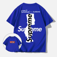 แขนสั้นพิมพ์ลายสตรีทแขนสั้นชาย,ทรงหลวมสไตล์ Supreme