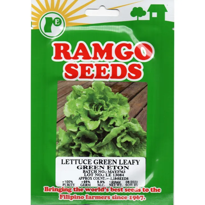 Ramgo RPD Seeds Lettuce Green Leafy Green Eton 1.6g (ORIGINAL PACK