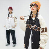 Gifts Spot Ru Meng Chao Brand Street Design Sensory Tattoo Stitching Baseball Embroidery Casual Loose Jacket Outer