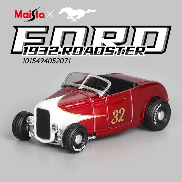 maisto-1-64-1932-roaister-ford-die-casting-mobil-logam-campuran-mobil-skala-kecil-mainan-koleksi-akoris-mainan-anak-laki-laki