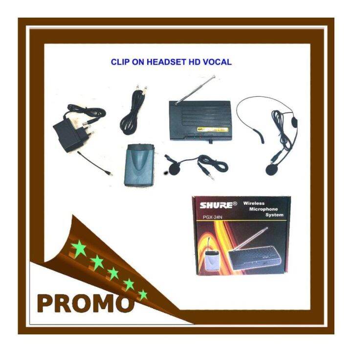 MIC CLIP ON HEADSET VOCAL SHURE PGX24N CONDENSOR Lazada Indonesia