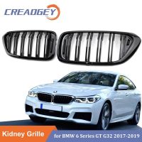 Front Kidney Grill Grilles Gloss Black Double Slat For BMW 6 Series GT G32 630I 640I 640I 620D 640D XDrive 2017-2019 Car Styling