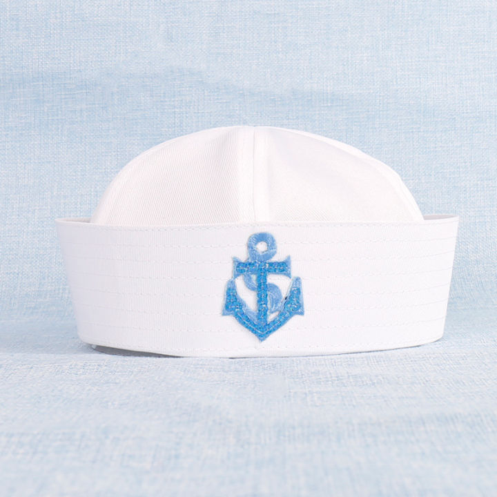 หมวกกะลาสีสีขาว-zsheng-สำหรับเด็กหมวกเครื่องแบบโชว์