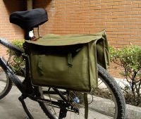 tomwang2012. Vintage Green Canvas Military Surplus Style Messenger Bag Bicycle Pannier MILITARY WAR COLLECTION