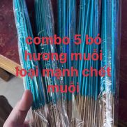 Combo 5 Bó Hương Muỗi Nhang Muỗi Loại Mạnh Chết Muỗi 5Bó  150 Que  huong