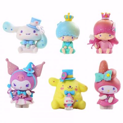 รูปปั้น LIAND Kids Toys โมเดลเคลื่อนไหวของตกแต่งเดสก์ท็อป Cinnamoroll Kuromi กล่องทึบของเล่น My Melody โมเดลของเล่นหุ่นของเล่นหุ่นแอคชั่น