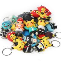 24Pcs/Set Pokemon Pikachu Anime Figures Keychain Pendant Kawaii Sanrio Random Action Figures Keyring For Children Toys Gifts