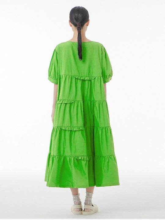 xitao-dress-casual-solid-color-loose-dress