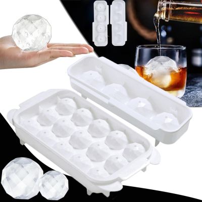 Sphere Ice Ball Tray Plastic Large Size Ice Ball Mold for Chilling Whisky Juice Coffee Cocktail Stackable Round Ice Cube Mold Ice Maker Ice Cream Moul