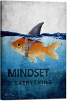 Modern Mindset คือทุกสิ่งที่สร้างแรงบันดาลใจศิลปะบนผนังปลาทองผู้ประกอบการโปสเตอร์ที่สร้างแรงบันดาลใจคำคมตกแต่งผนังสำนักงานงานศิลปะพร้อมที่จะแขวนสำหรับตกแต่งบ้านสำนักงาน W X H