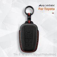 hyf☎ Car Cover Alcantara Prius 2004 - 2009 Corolla Verso Levin Highlander 3 Buttons Keychain Accessories