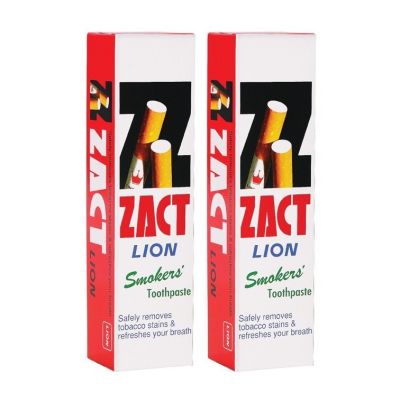 ZACT ยาสีฟันขจัดคราบ แซคท์ สูตรสำหรับผู้สูบบุหรี่ (สีแดง) 160 กรัม