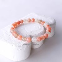 MOONSTONE หินมูนสโตน แบบหลากสี ขนาด 6 มม. หินแท้ สร้อยข้อมือหินนำโชค by siamonlineshop