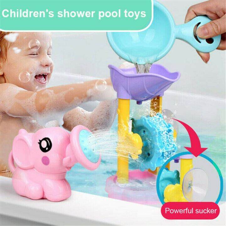 akula-store-baby-elephant-shower-toy-for-6-12-months-spray-water-waterwheel-bath-playing-toy-for-boys-girls-bathtub-foam-beach-swimming-pool