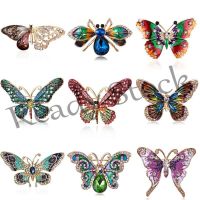 【hot sale】 ✌✓ B36 Fashion Rhinestone Crystal Butterfly Pearl Corsage Brooch Pin Women Charm Wedding Jewelry Gift