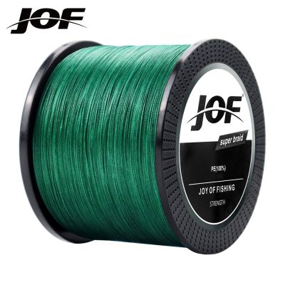 JOF เบ็ดตกปลา X12 X4 X9ความยาว300เมตร,เอ็นตกปลา PE ตกปลาทะเลน้ำเค็มถัก18-149.9LB พลังสูง