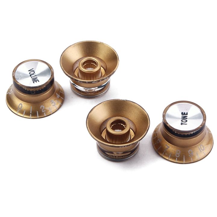 4-pcs-speed-control-knobs-2-tone-2-volume-for-gibson-lp-sg-guitar-golden-knobs-guitar-accessories