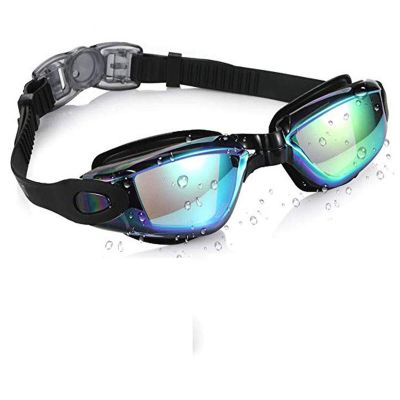 Swimming Glasses Anti fog UV Silicone Waterproof Swim Caps Long Hair Eyewear Swim Goggles Goggles