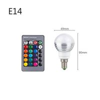 Rgb E14 E27 Led เปลี่ยนสีหลอดไฟ3W หลอดโคมไฟ Rgb 85-265V 110V 220V สปอตไลท์ Led แบบ Rgb พร้อมรีโมทคอนโทรล