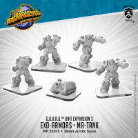 ?มีของพร้อมส่ง? Privateer Press Monsterpocalypse G.U.A.R.D. Units: Exo-Armors &amp; MR-Tank PIP 51072 ต้องประกอบทำสีเอง