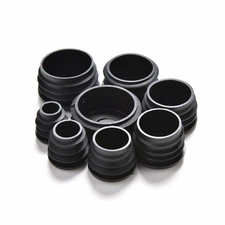 new-10pcs-black-plastic-furniture-leg-plug-blanking-end-caps-insert-plugs-bung-for-round-pipe-tube-8-sizes-pipe-fittings-accessories