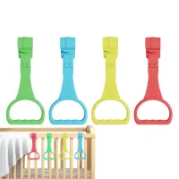 Baby Pull Up Rings 4pcs Baby Walking Exercises Assistant Crib Pull Rings Ergonomic Comfortable And Practical Baby Bed Stand Up Rings Walking Training Tool stylish