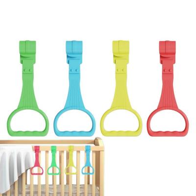 Baby Pull Up Rings 4pcs Stand Up Rings Baby Walking Crib Pull Rings Comfortable And Practical Baby Bed Stand Up Rings Exercises Assistant For Baby Activity amiable