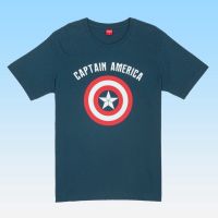 Marvel Men Capn America T-Shirt  เสื้อยืดผู้ชายเรืองแสงเทคโนโลยีส่องสว่าง 100% character studio cotton classic?